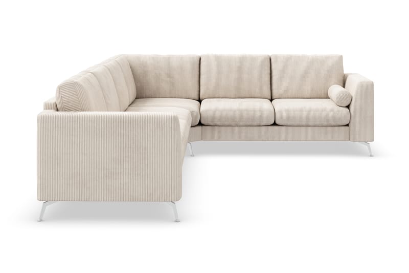 Hjørnesofa Friday Lyx Vendbar - Beige/Krom - Møbler - Sofaer - Hjørnesofaer