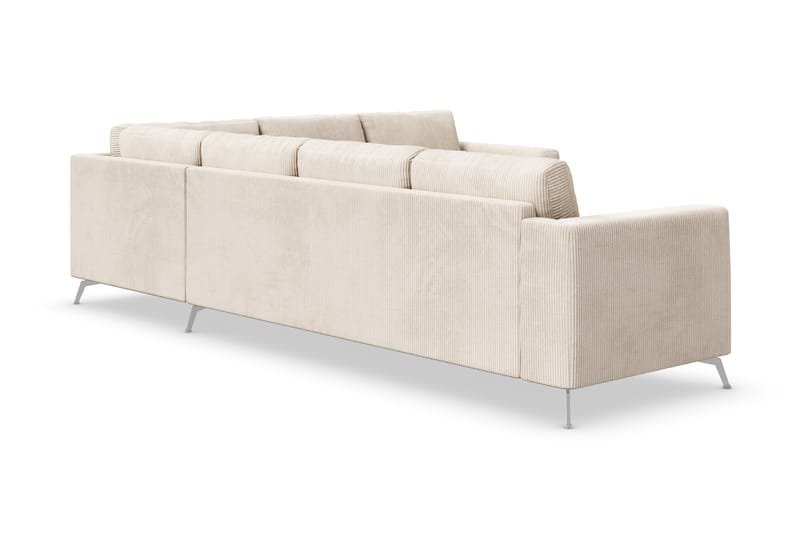 Hjørnesofa Friday Lyx Vendbar - Beige/Krom - Møbler - Sofaer - Hjørnesofaer