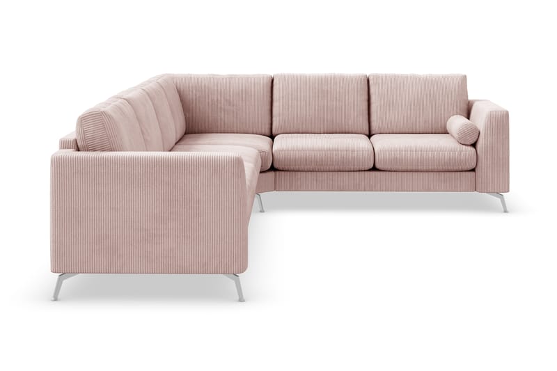 Hjørnesofa Friday Lyx Vendbar - Rosa/Krom - Møbler - Sofaer - Hjørnesofaer