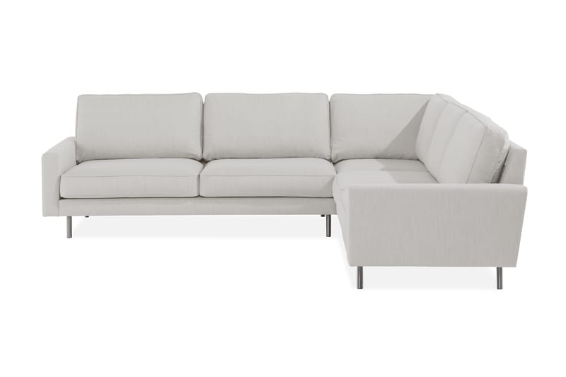 Hjørnesofa Høyre Koliko - Beige|Krom - Møbler - Sofaer - Hjørnesofaer