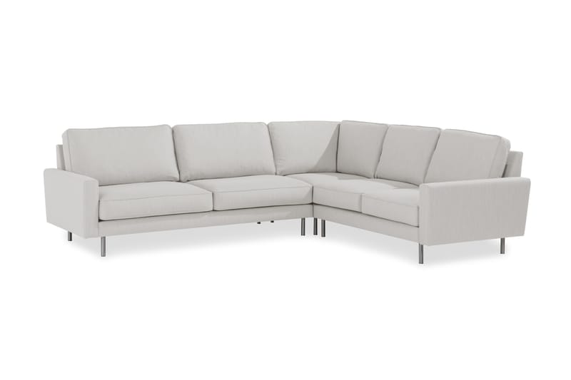 Hjørnesofa Høyre Koliko - Beige|Krom - Møbler - Sofaer - Hjørnesofaer