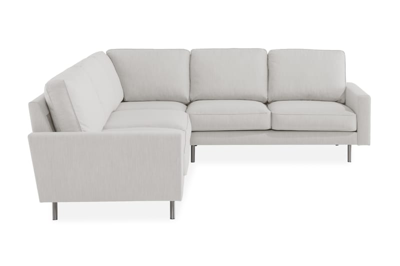 Hjørnesofa Høyre Koliko - Beige|Krom - Møbler - Sofaer - Hjørnesofaer