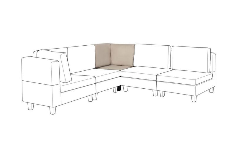 Hjørnesofa Lindorollo Høyre - Beige - Møbler - Sofaer - Hjørnesofaer