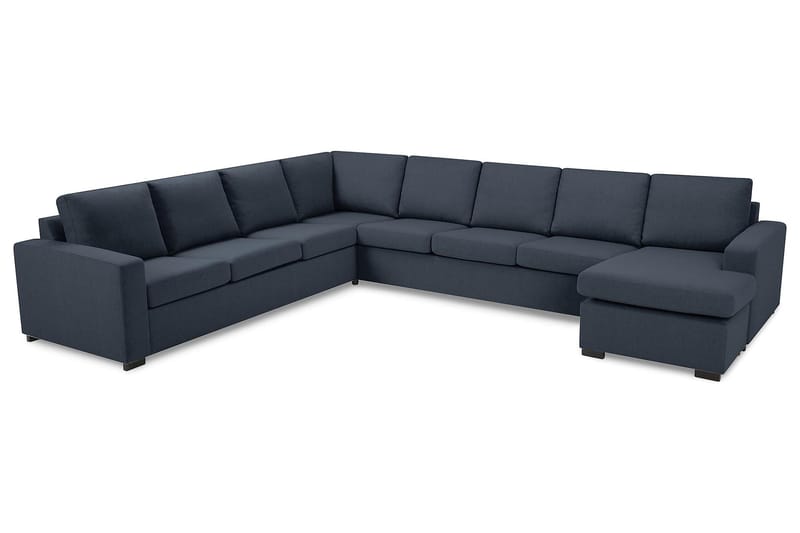 Hjørnesofa med Divan Nevada 4+3 Vendbar - Blå - Møbler - Sofaer - Hjørnesofaer - Hjørnesofa med divan