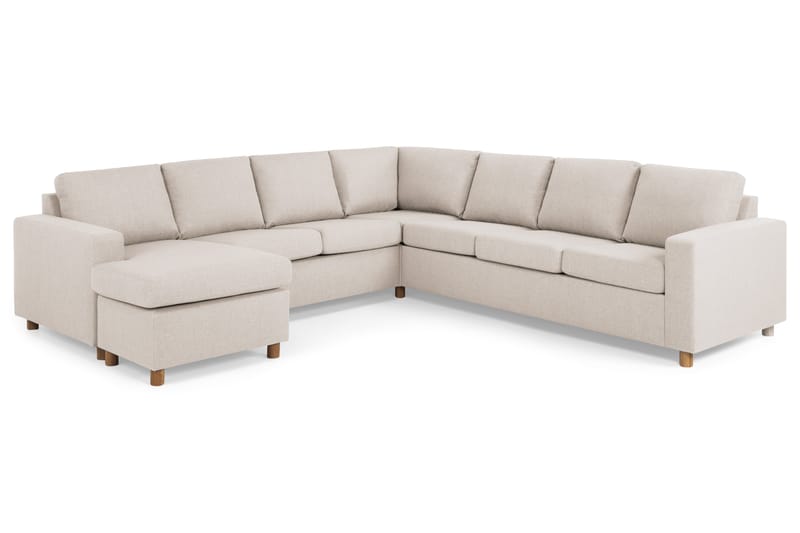 Hjørnesofa Nevada med Divan Large Venstre - Beige - Møbler - Sofaer - Hjørnesofaer - Hjørnesofa med divan