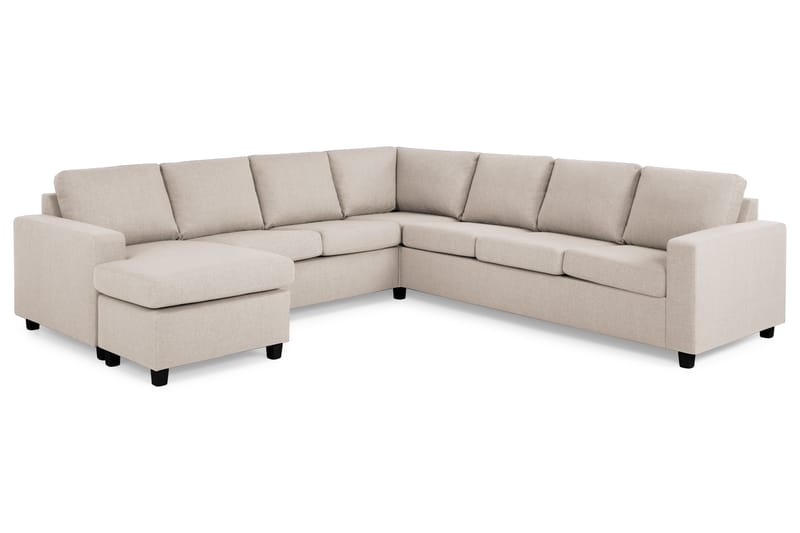 Hjørnesofa Nevada med Divan Large Venstre - Beige - Møbler - Sofaer - Hjørnesofaer - Hjørnesofa med divan