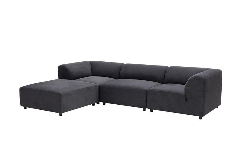 Hjørnesofa Munesh 4-sits - Antrasitt - Møbler - Sofaer - Hjørnesofaer