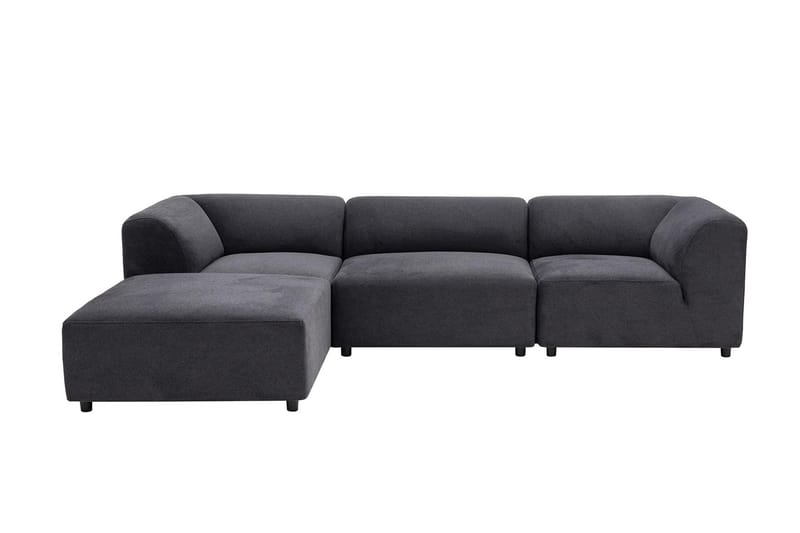 Hjørnesofa Munesh 4-sits - Antrasitt - Møbler - Sofaer - Hjørnesofaer