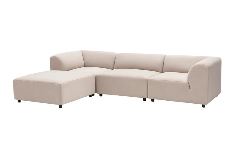 Hjørnesofa Munesh 4-sits - Cream - Møbler - Sofaer - Hjørnesofaer