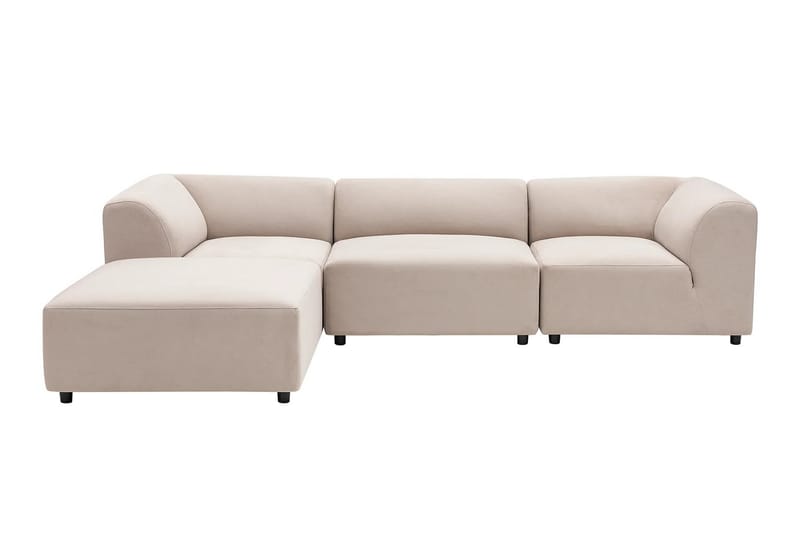 Hjørnesofa Munesh 4-sits - Cream - Møbler - Sofaer - Hjørnesofaer