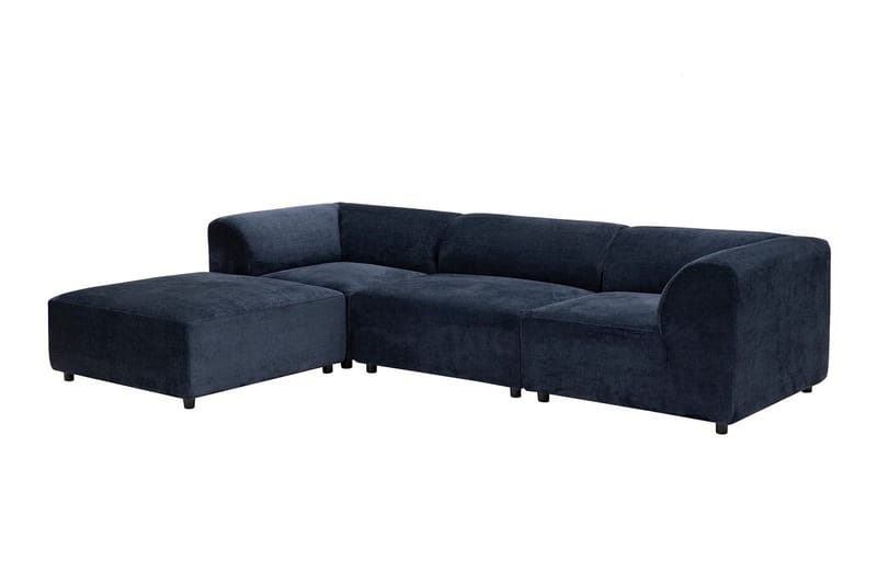 Hjørnesofa Munesh 4-sits - Navy - Møbler - Sofaer - Hjørnesofaer