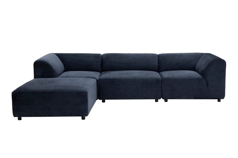 Hjørnesofa Munesh 4-sits - Navy - Møbler - Sofaer - Hjørnesofaer