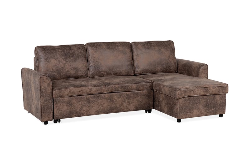 Hjørnesofa Nesna 228 cm - Brun - Møbler - Sofaer - Hjørnesofaer