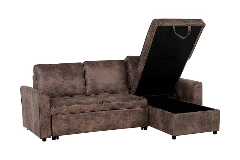 Hjørnesofa Nesna 228 cm - Brun - Møbler - Sofaer - Hjørnesofaer