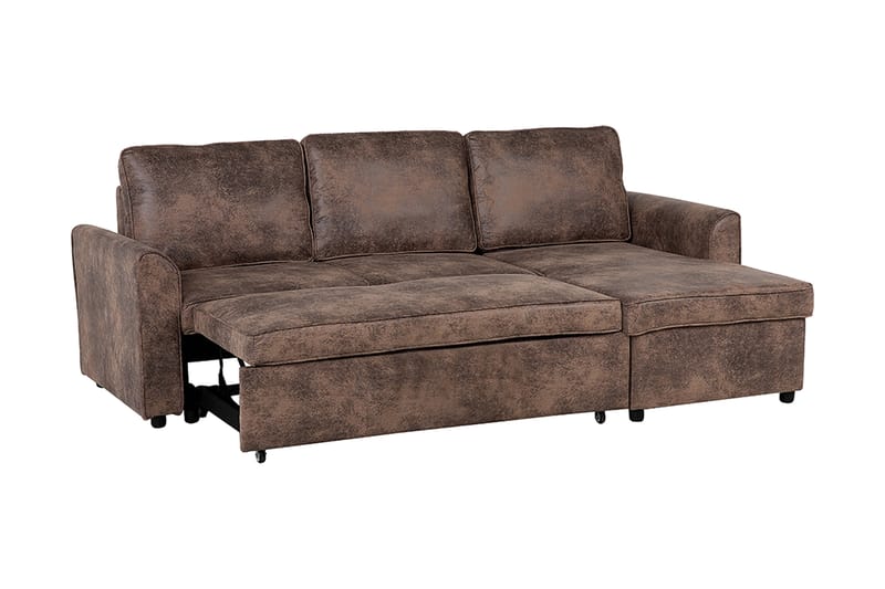 Hjørnesofa Nesna 228 cm - Brun - Møbler - Sofaer - Hjørnesofaer