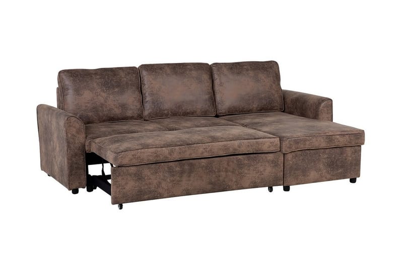 Hjørnesofa Nesna 228 cm - Brun - Møbler - Sofaer - Hjørnesofaer