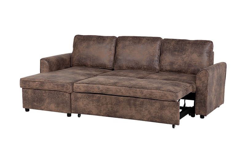 Hjørnesofa Nesna 228 cm - Brun - Møbler - Sofaer - Hjørnesofaer