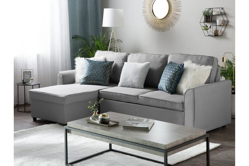 Hjørnesofa Nesna 228 cm - Grå - Møbler - Sofaer - Hjørnesofaer