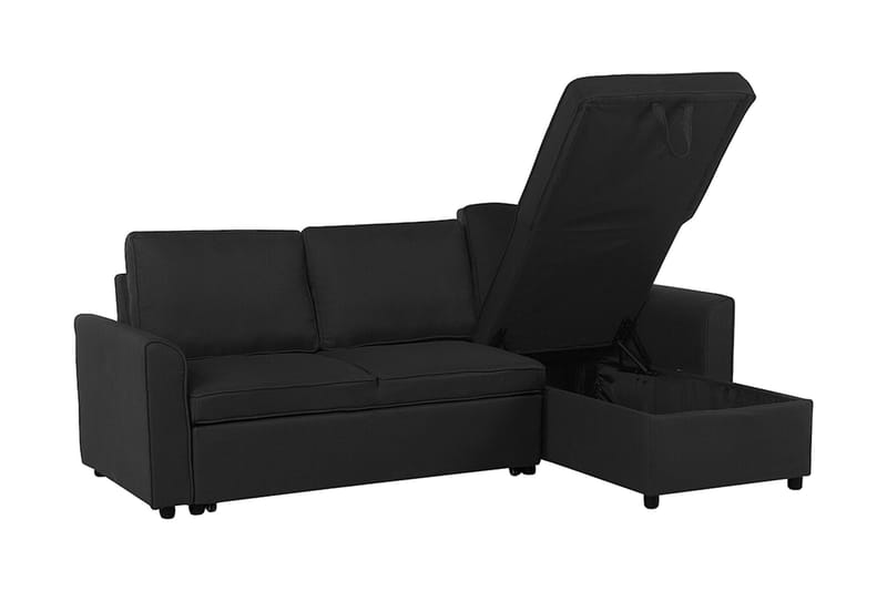 Hjørnesofa Nesna 228 cm - Svart - Møbler - Sofaer - Hjørnesofaer