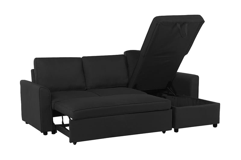 Hjørnesofa Nesna 228 cm - Svart - Møbler - Sofaer - Hjørnesofaer