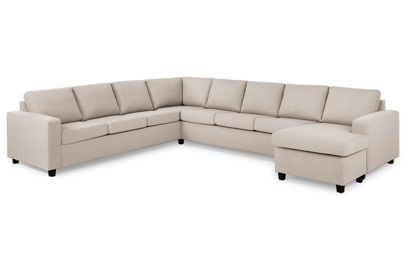 Hjørnesofa Nevada XXL med Divan Høyre - Beige - Møbler - Sofaer - Hjørnesofaer - Hjørnesofa med divan