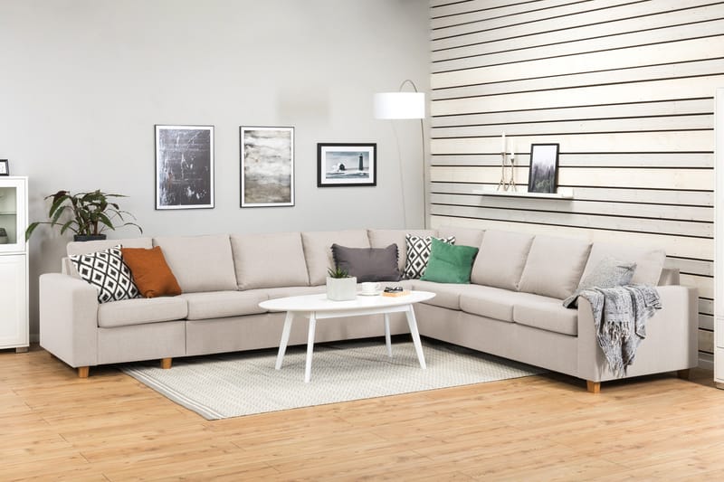 Hjørnesofa Nevada XXL Vendbar - Beige - Møbler - Sofaer - Hjørnesofaer