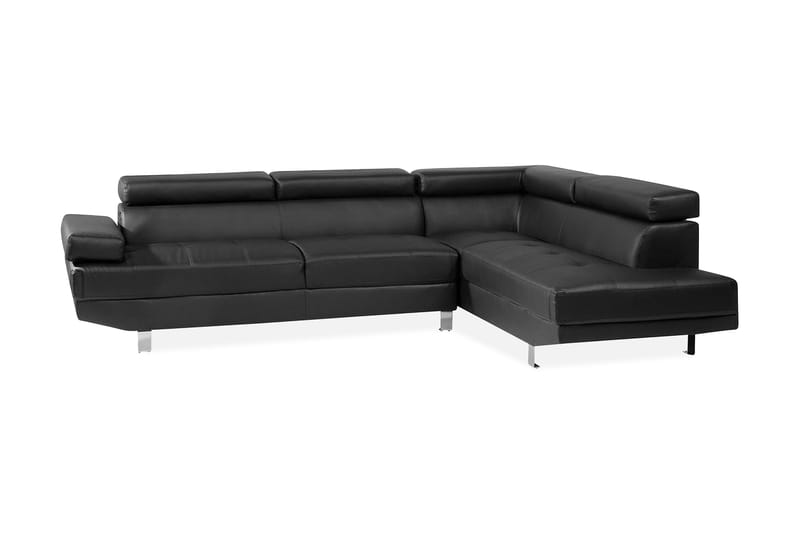 Hjørnesofa Norrea 261 cm - Svart - Møbler - Sofaer - Hjørnesofaer