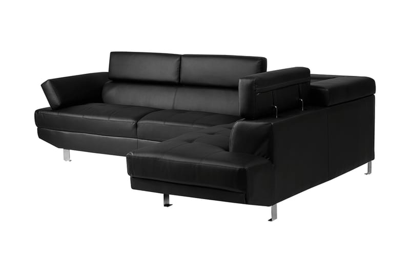 Hjørnesofa Norrea 261 cm - Svart - Møbler - Sofaer - Hjørnesofaer