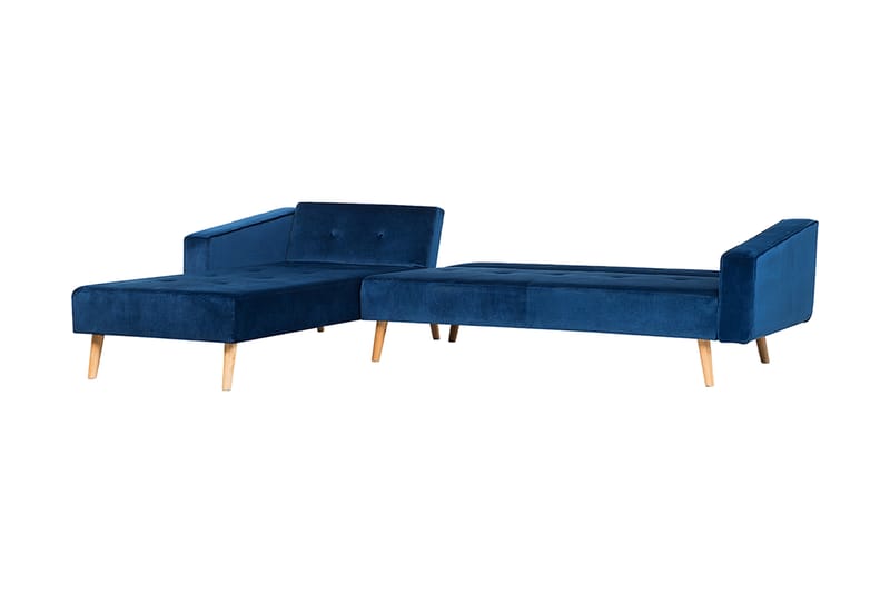 Hjørnesofa Vadso 303 cm - Blå - Møbler - Sofaer - Hjørnesofaer