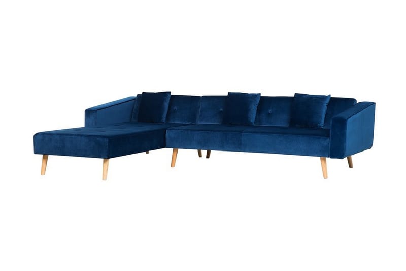 Hjørnesofa Vadso 303 cm - Blå - Møbler - Sofaer - Hjørnesofaer