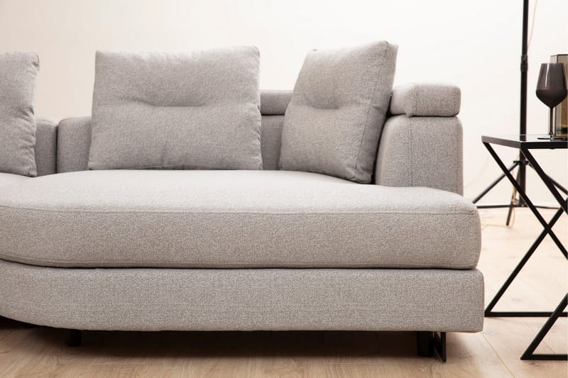 Hjørnesofa Pavdova 4-sits - Lysegrå - Møbler - Sofaer - Hjørnesofaer