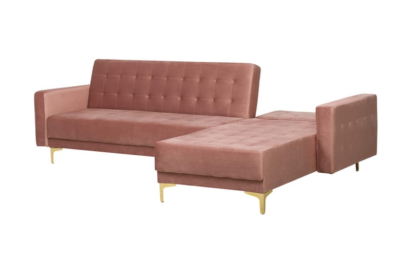 Hjørnesovesofa Aberdeen 267 cm - Rosa - Møbler - Sofaer - Sovesofaer - Sovesofa divan