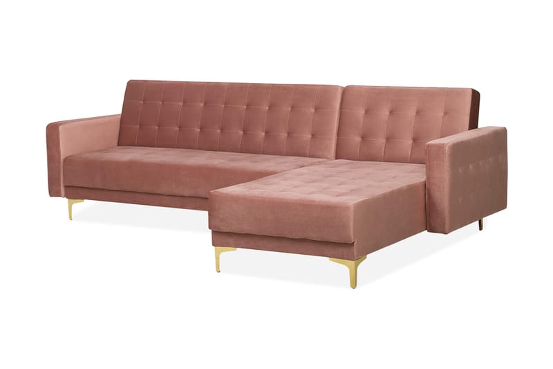 Hjørnesovesofa Aberdeen 267 cm - Rosa - Møbler - Sofaer - Sovesofaer - Sovesofa divan