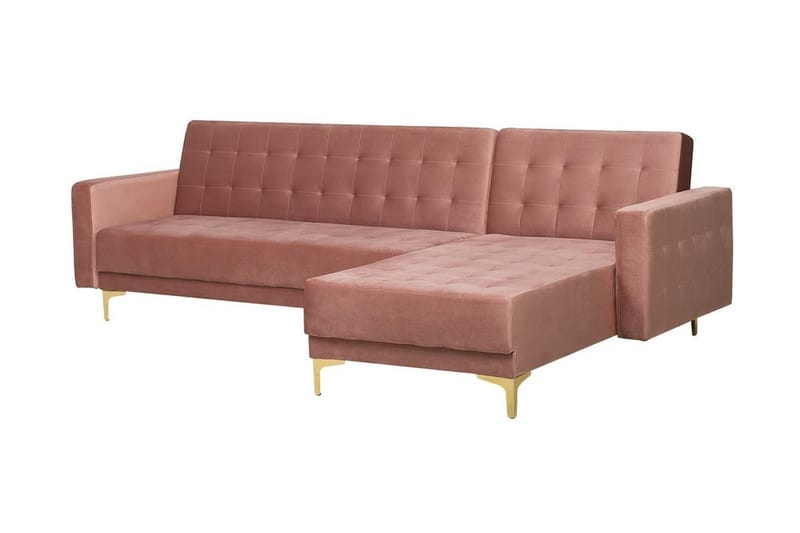 Hjørnesovesofa Aberdeen 267 cm - Rosa - Møbler - Sofaer - Sovesofaer - Sovesofa divan