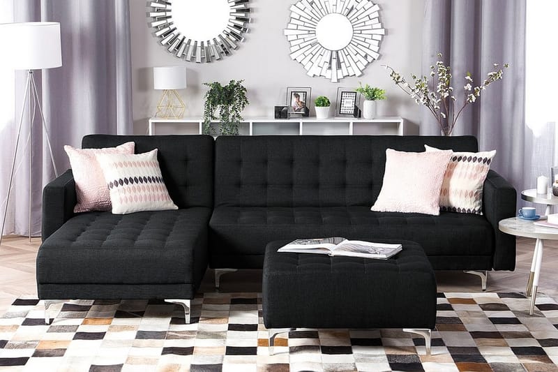 Hjørnesovesofa Aberdeen 267 cm - Svart - Møbler - Sofaer - Sovesofaer - Sovesofa divan