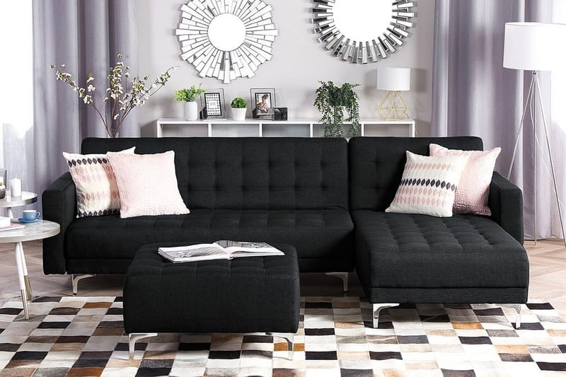 Hjørnesovesofa Aberdeen 267 cm - Svart - Møbler - Sofaer - Sovesofaer - Sovesofa divan