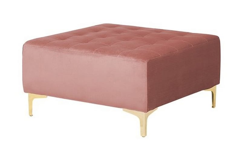 Hjørnesovesofa med Fotskammel Aberdeen 267 cm - Rosa - Møbler - Sofaer - Sovesofaer - Sovesofa divan