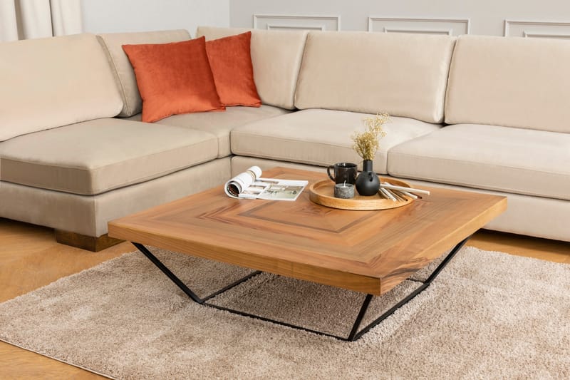 Sofa med Sjeselong Nathalie m Krakk Venstre - Beige/Natur - Møbler - Sofaer - Hjørnesofaer