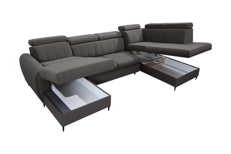 Hoffman Sofa med Divan og Sjeselong 4-seter - Grønn - Møbler - Sofaer - Sofaer med sjeselong - 4 seters sofa med divan