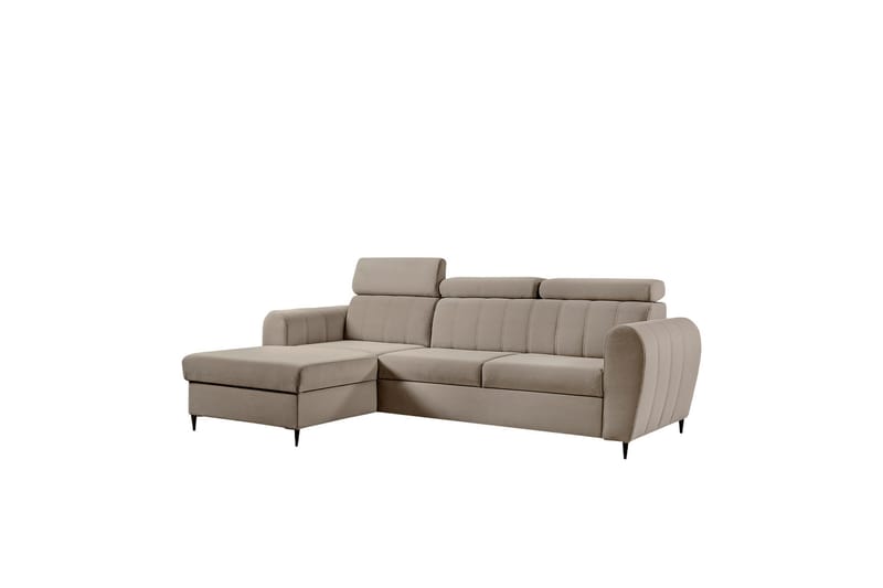 Hoffman Sofa med Sjeselong 3-seter - Beige - Møbler - Sofaer - Sofaer med sjeselong - 3 seters sofa med divan