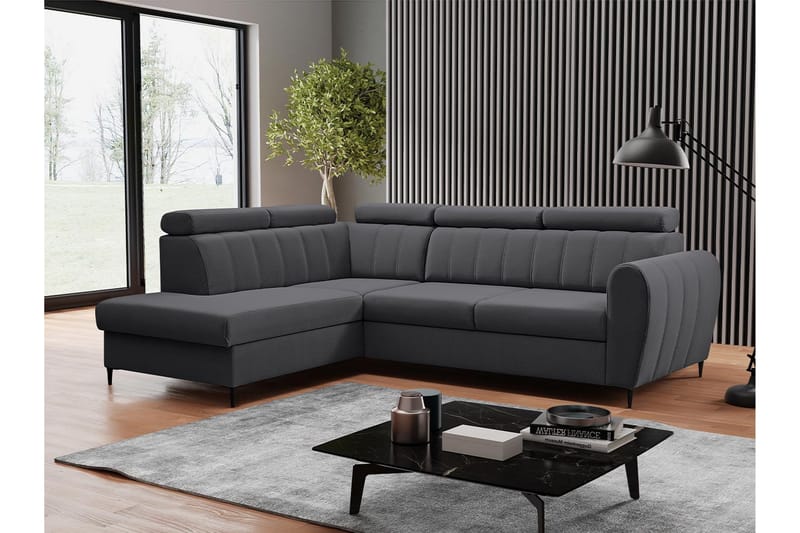 Hoffman Sofa med Sjeselong 3-seter - Grå - Møbler - Sofaer - Sofaer med sjeselong - 3 seters sofa med divan