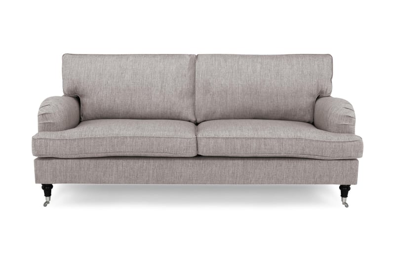 Sofa Oxford Classic 3,5-seter - Grå|Brun - 4 seter sofa - Sofaer - Howard-sofaer - 3 seter sofa - Fløyelssofaer - 2 seter sofa - Skinnsofaer - Howard sovesofa