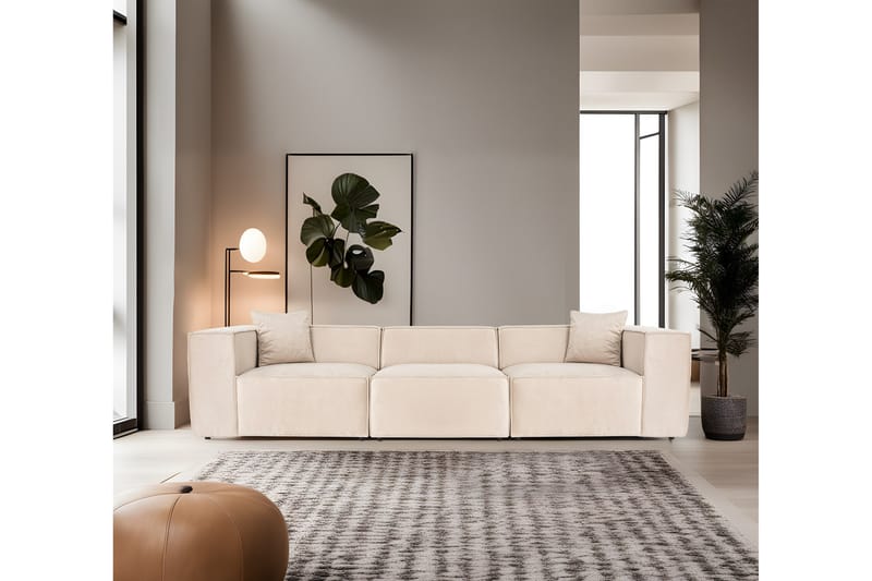 Kaolins Sofa 3-seter - Krem - Møbler - Sofaer - 3 seter sofa