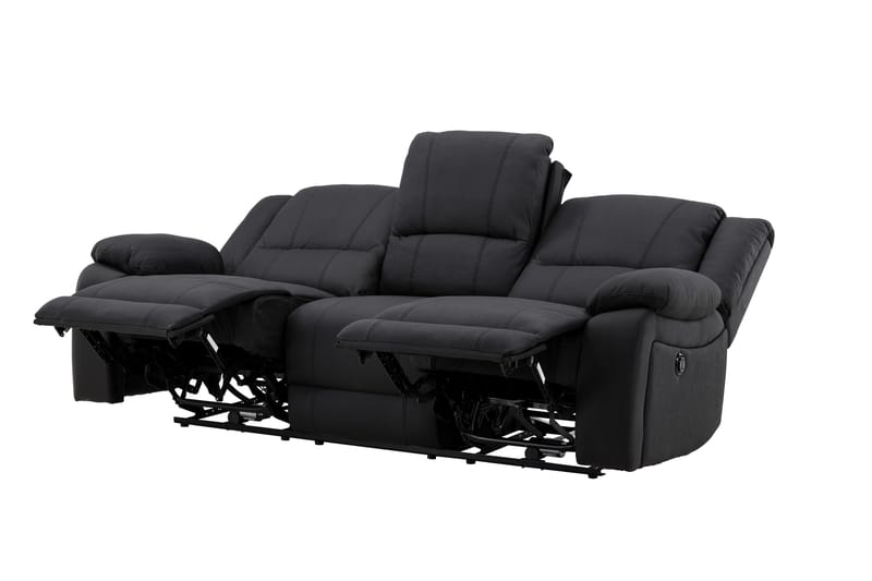 Singapore Reclinersofa 3-seter - Svart - Møbler - Sofaer - Reclinersofaer