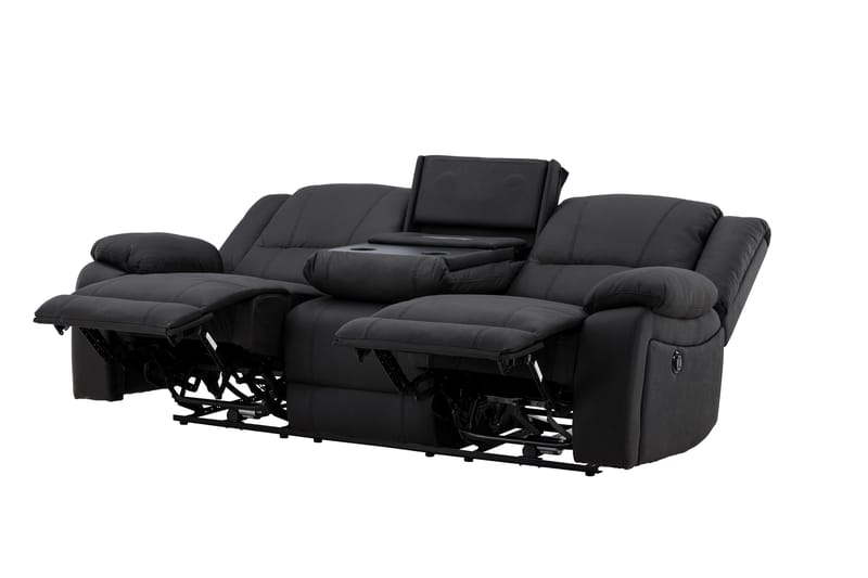 Singapore Reclinersofa 3-seter - Svart - Møbler - Sofaer - Reclinersofaer