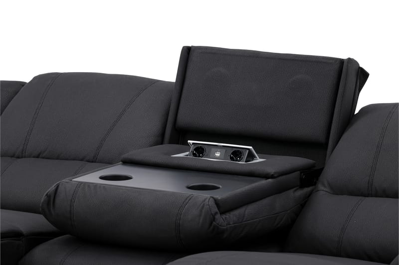 Singapore Reclinersofa 3-seter - Svart - Møbler - Sofaer - Reclinersofaer