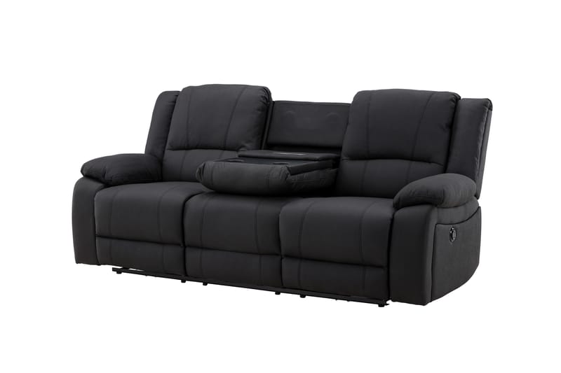 Singapore Reclinersofa 3-seter - Svart - Møbler - Sofaer - Reclinersofaer