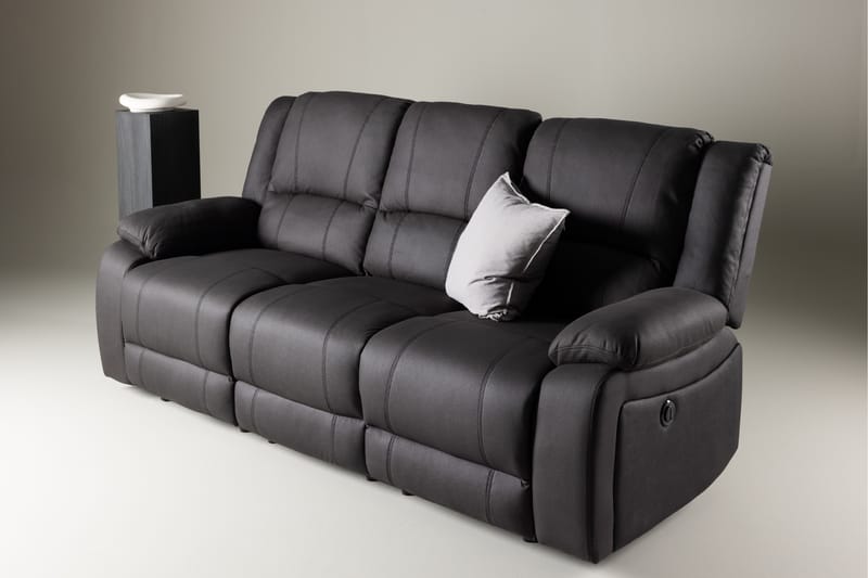 Singapore Reclinersofa 3-seter - Svart - Møbler - Sofaer - Reclinersofaer