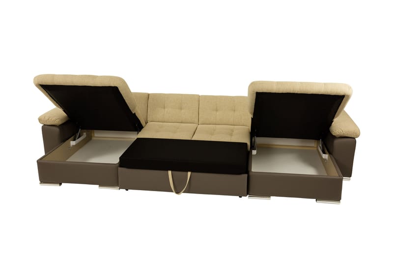 Kinzer Sofa Dobbel sjeselong 5-seter - Beige - Møbler - Sofaer - U-sofa