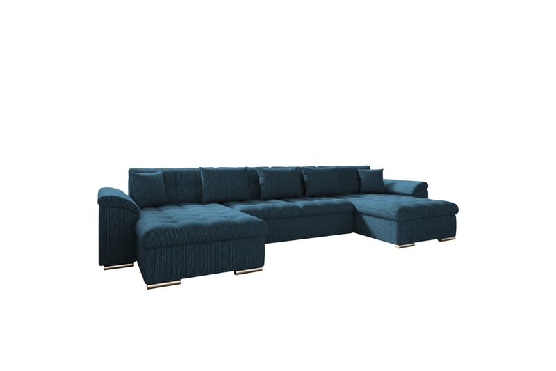 Kinzer Sofa Dobbel sjeselong 5-seter - Blå - Møbler - Sofaer - U-sofa